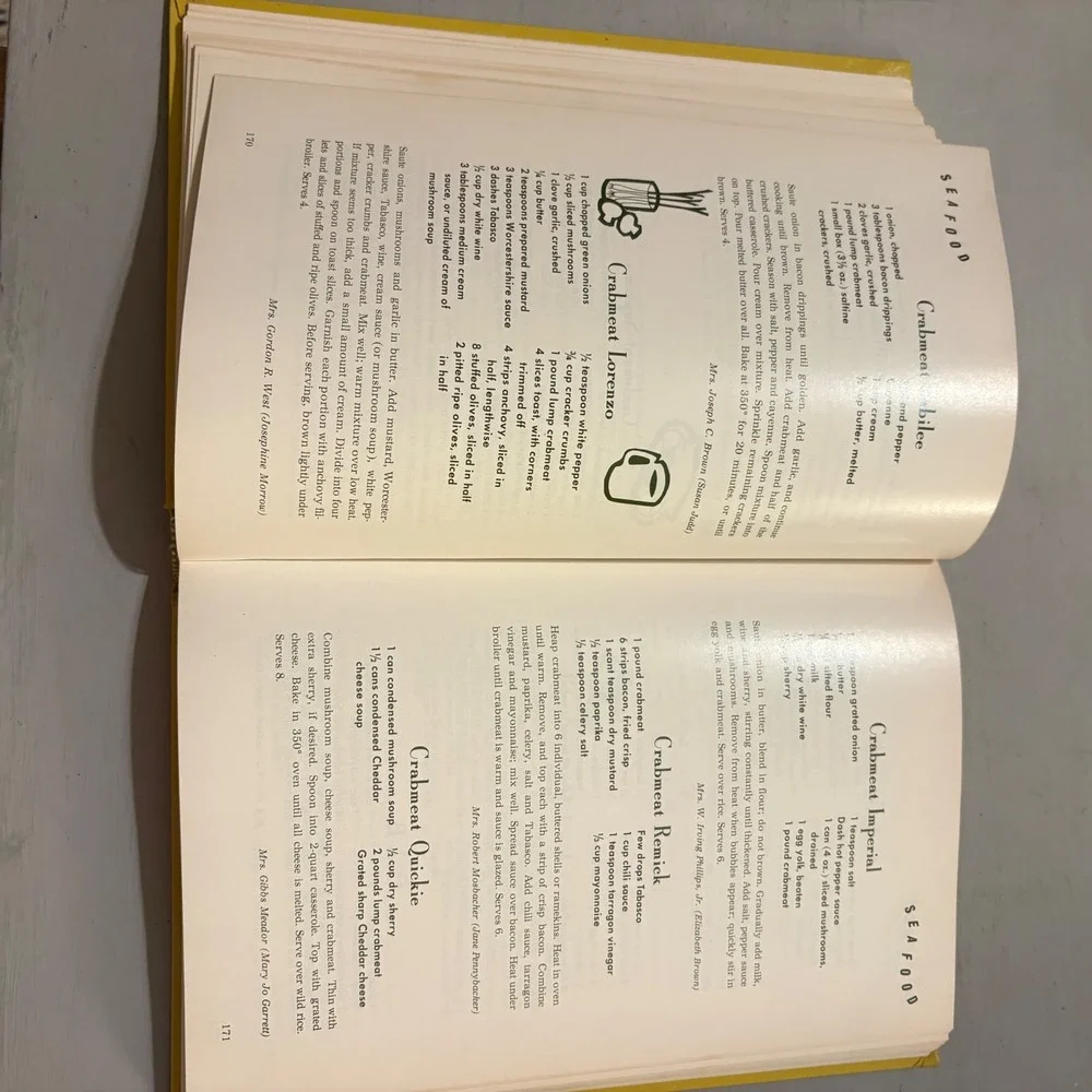 Vtg 1968 Houston Junior League Cook Book Yellow Pineapple Cover MCM Retro Texas